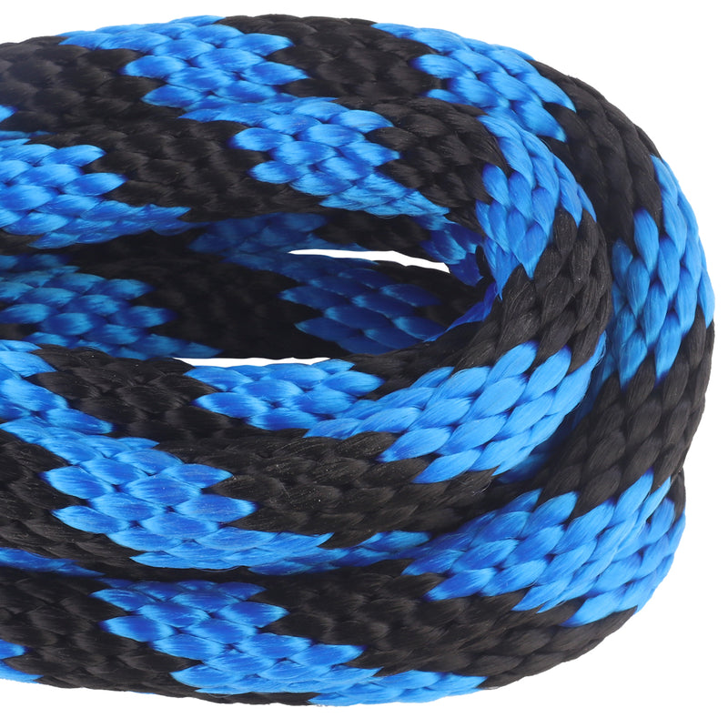 58 SOLID BRAID BLACK AND BLUE CLOSE UP