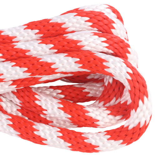 5 8 Solid Braid Red & White Closeup