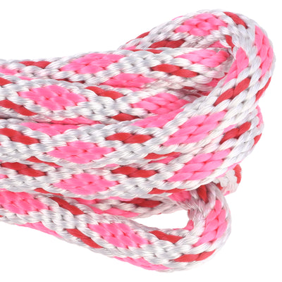 5 8 solid braid white with pink diamonds with red tracer