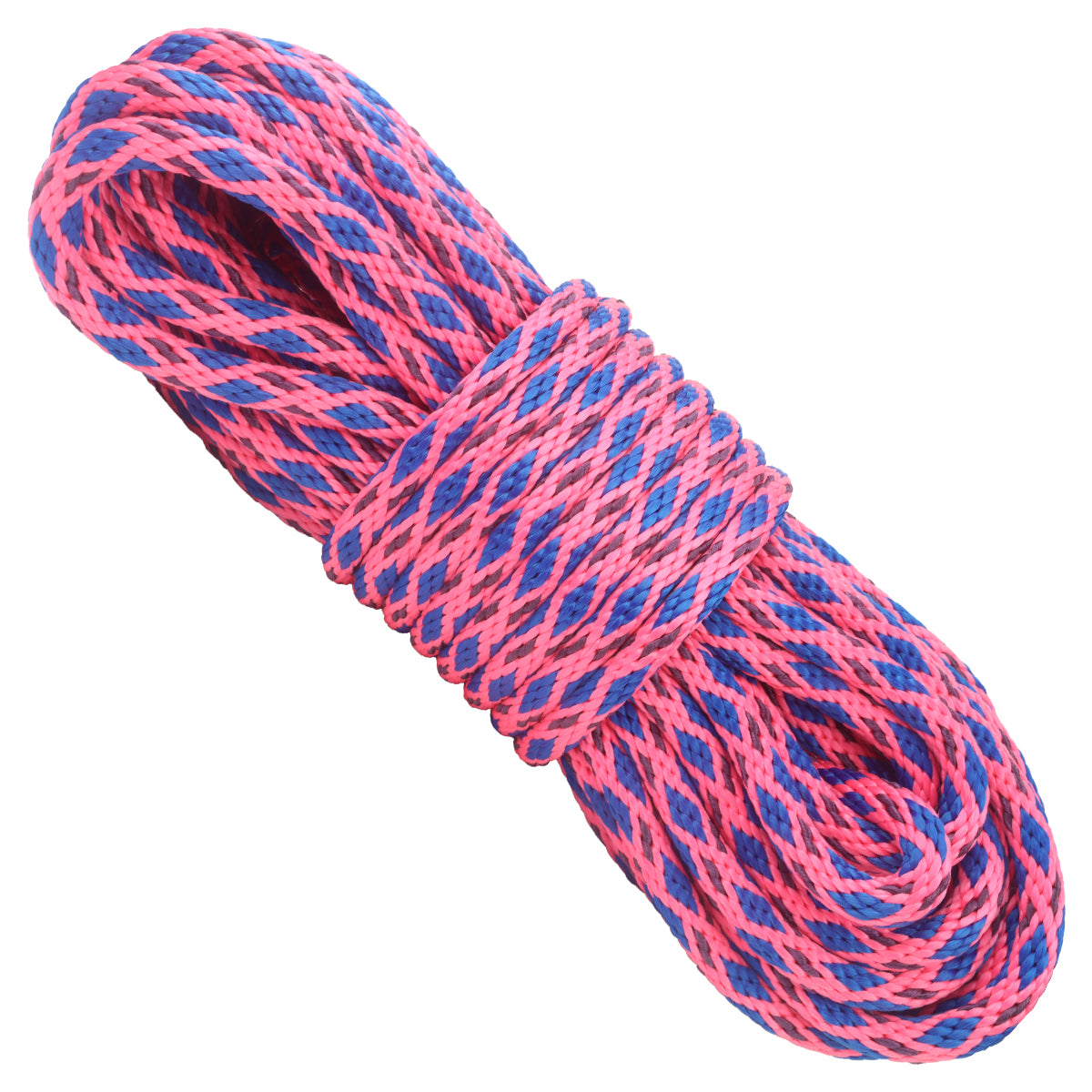 Pink Tracer Rounds 5/8 Solid Braid - Pink w/ Blue Diamonds & Plum Tracer – Atwood Rope MFG