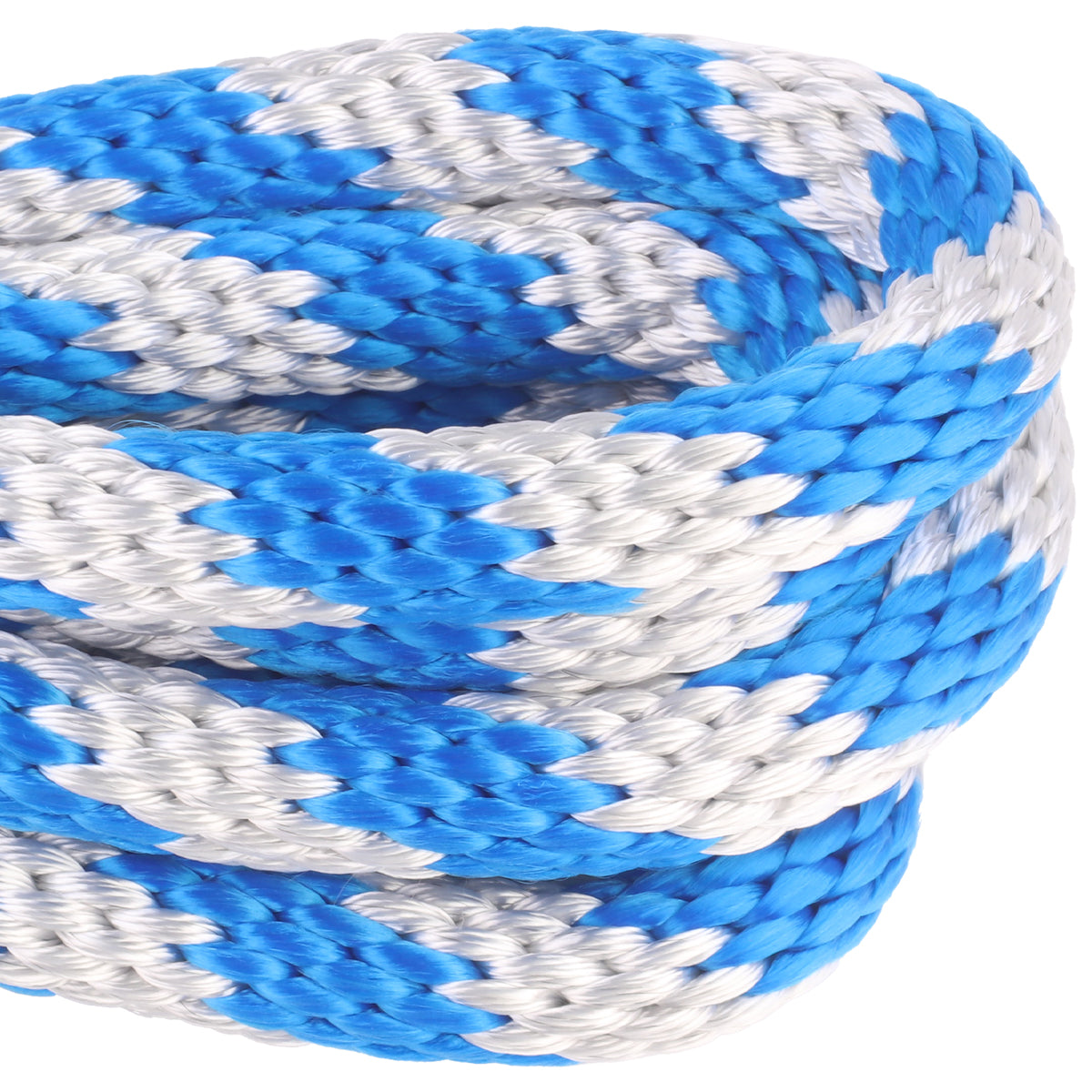 5 8 Solid Braid White & Blue Closeup