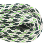5 8 Solid Braid White with Hunter Diamonds & Neon Green Tracer Closeup