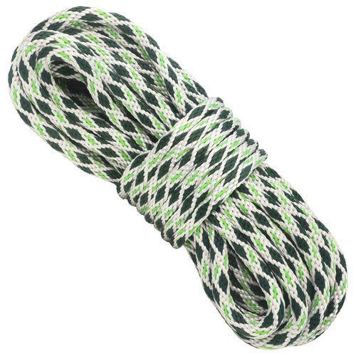 5 8 Solid Braid White with Hunter Diamonds & Neon Green Tracer