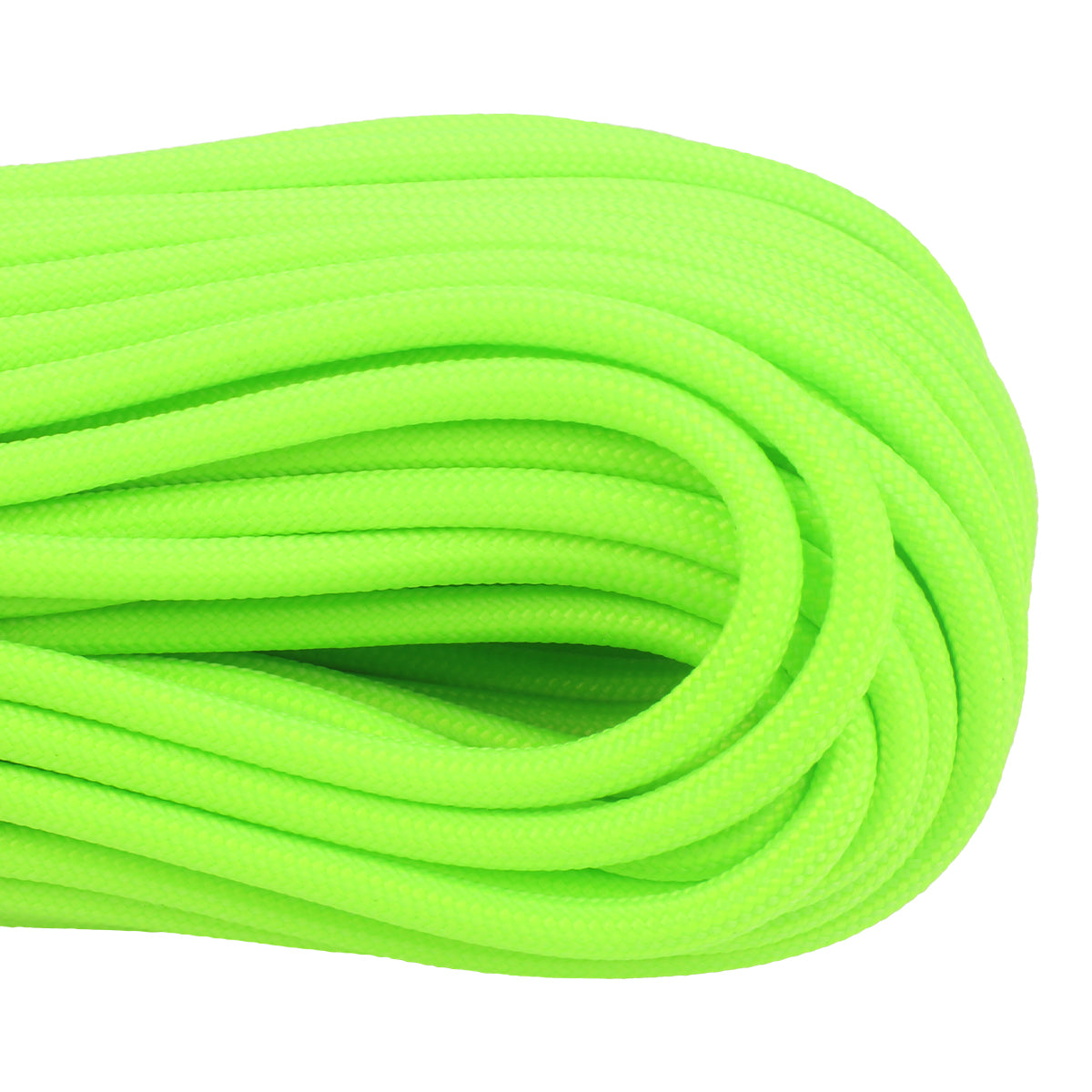 750 Paracord Neon Green Closeup