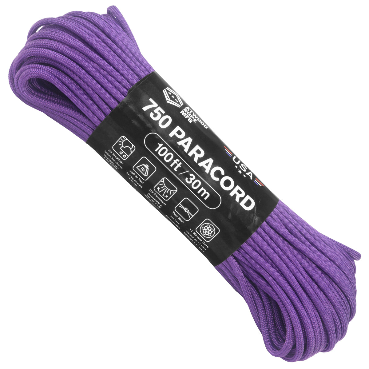 750 Paracord Purple Web Ready