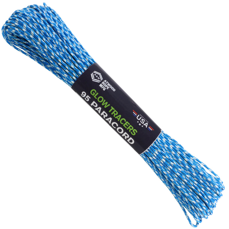 95 Paracord - Blue w/ Glow Tracer