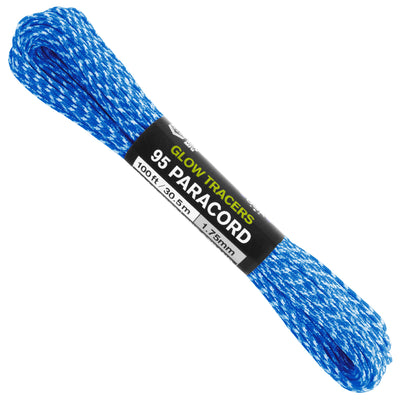 95 Paracord Blue w Glow Tracers Web Ready