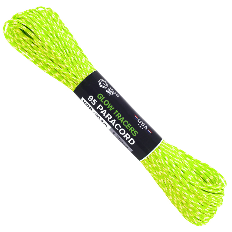 95 Paracord - Neon Green w/ Glow Tracer – Atwood Rope MFG