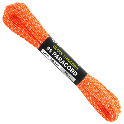 95 Paracord Neon Orange w Glow Tracers Web Ready