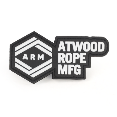 ARM Logo Patch Atwood Rope MFG Black with White