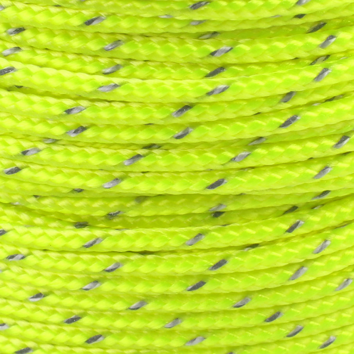Arborist Throw Line Neon Yellow Reflective Closeup