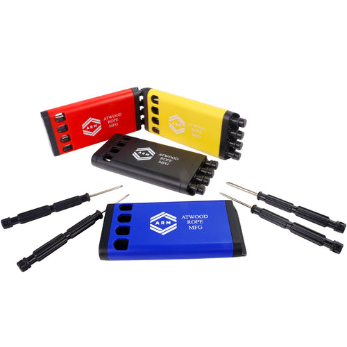 All four screw sets with screwdrivers