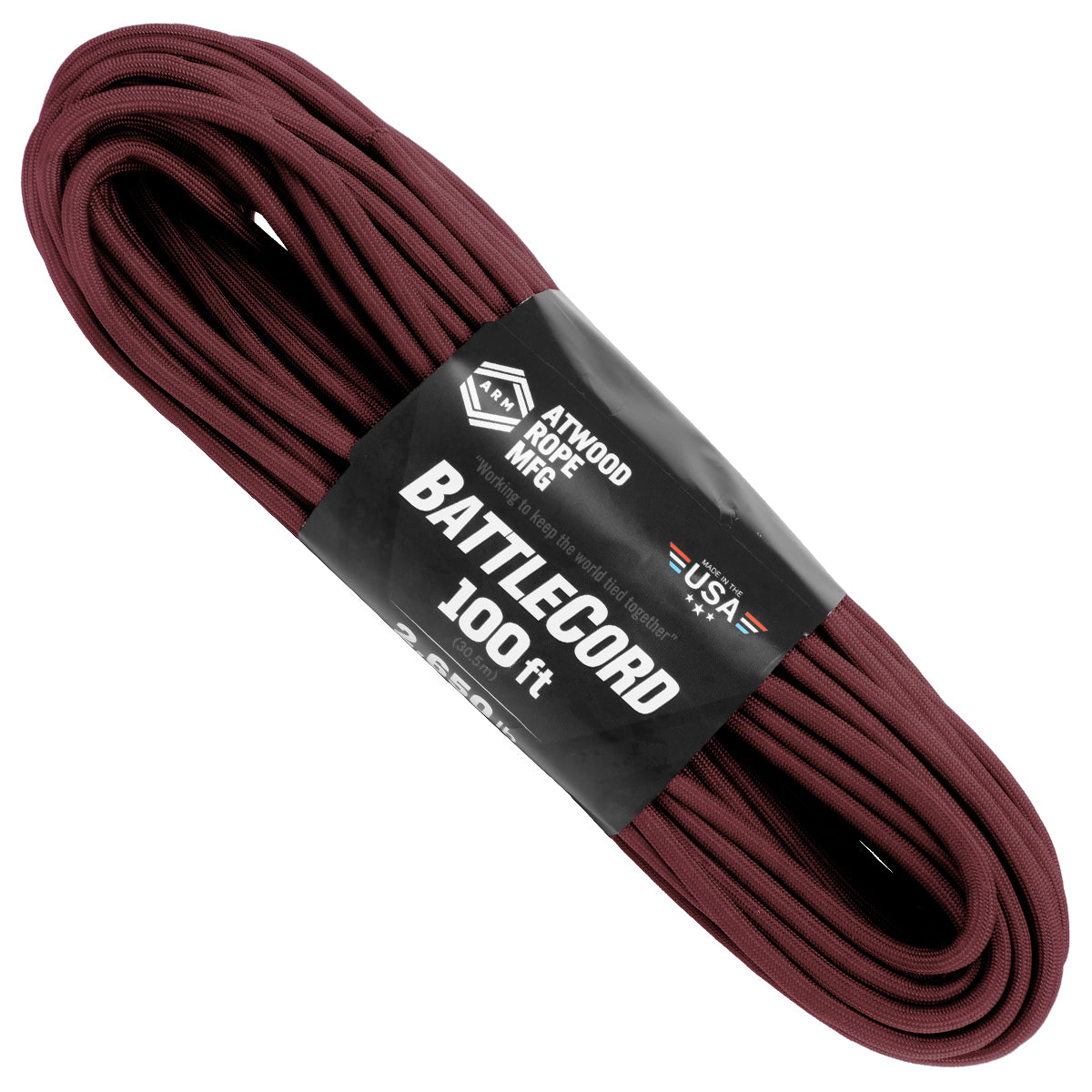 Battlecord 100ft Maroon Web Ready Color
