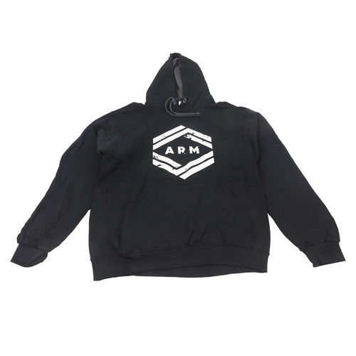 Black ARM hoodie front