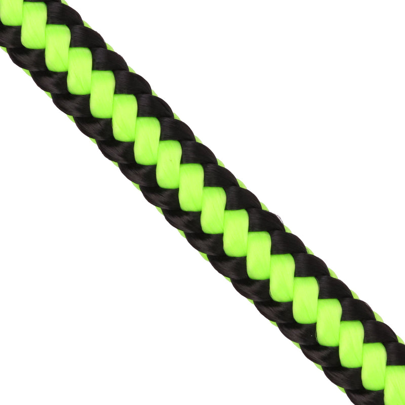 1 2 arborist rope neon green black