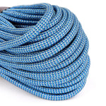 Blue Teal White Metallic Paracord Closeup