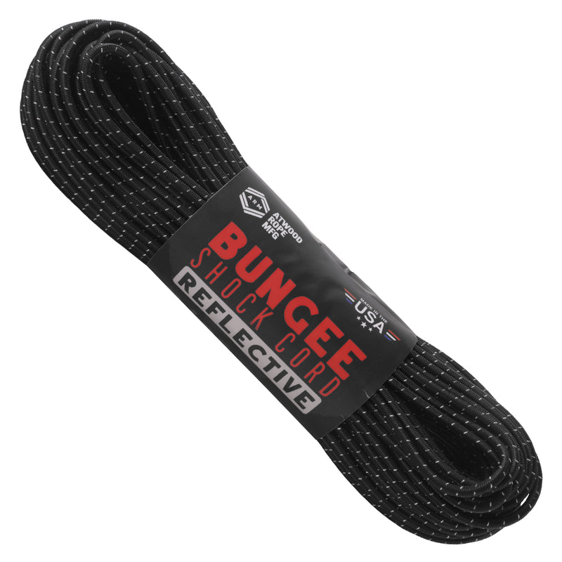 Bungee Cord Reflective Black 100ft