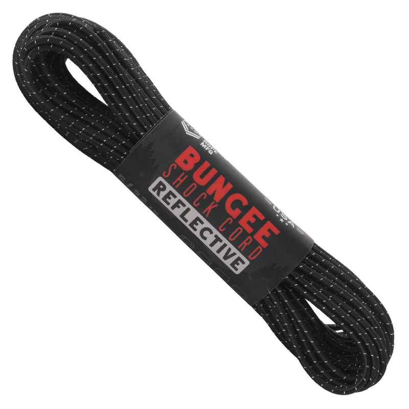 Bungee Cord Reflective Black 50ft