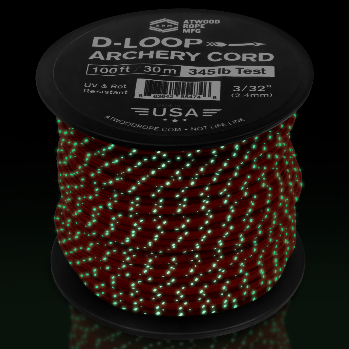 D Loop Red with Glow Tracer Glow in the Dark Web Ready