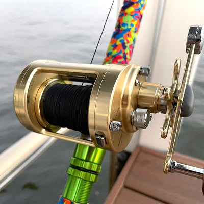 Black HTP Polyester line for use in fishing reels
