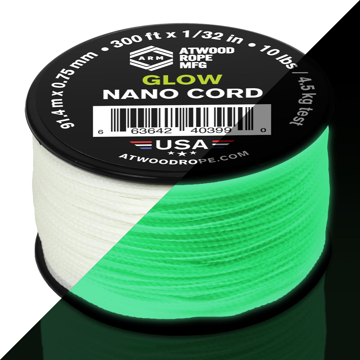 Glow in the Dark Nano Cord Split Web Ready