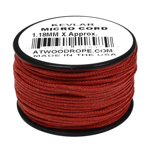 1.18mm x 125ft micro kevlar red micro cord