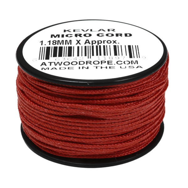 1.18mm x 125ft micro kevlar red micro cord