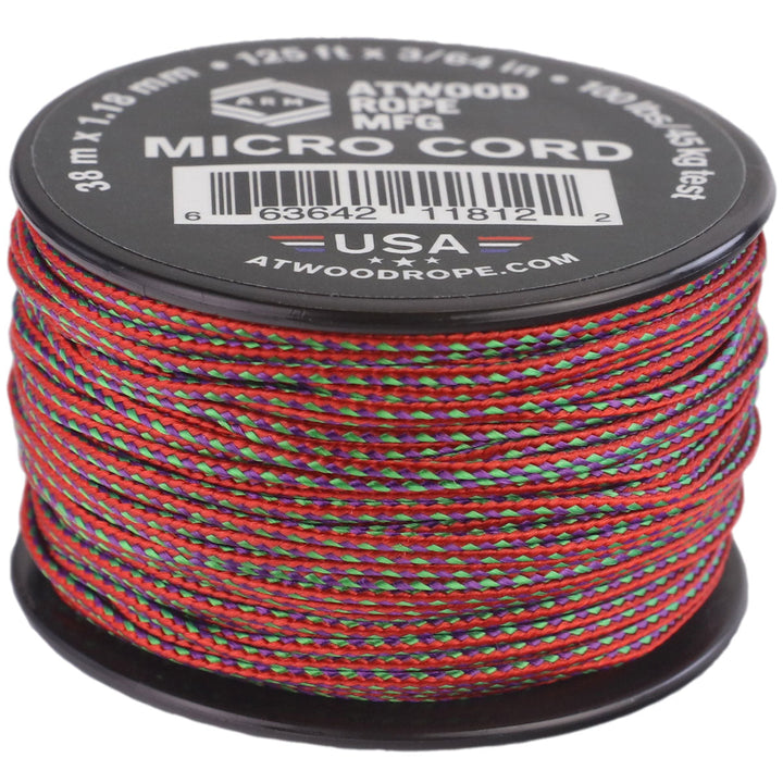 Red Sport Micro Cord - 90 Lb Strength - 125 Feet Nylon Paracord Accessory
