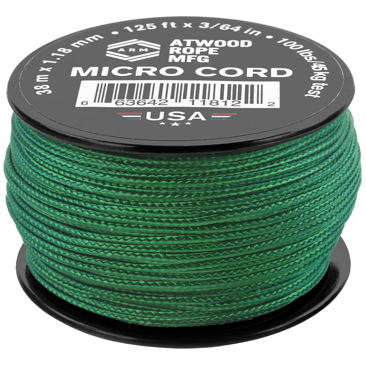 Microcord Lettering 1.18mm Micro Cord - Emerald Green – Atwood Rope MFG
