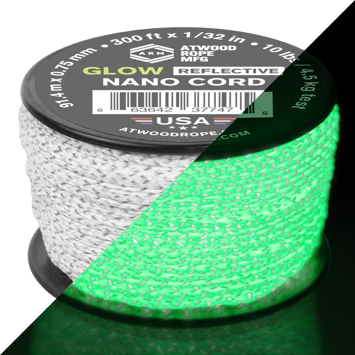 Nano Glow Reflective Split image both glow and regular