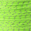 micro cord reflective neon green Closeup