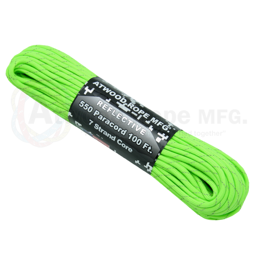 550 paracord reflective neon green