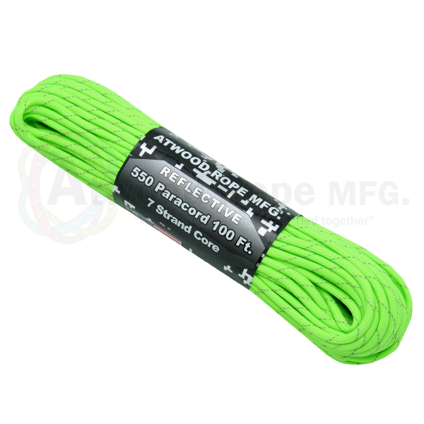 550 paracord reflective neon green