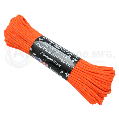 550 paracord reflective neon orange