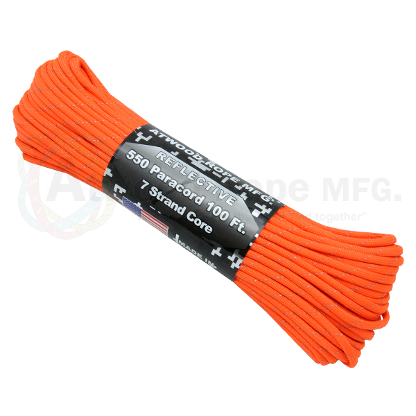 550 paracord reflective neon orange