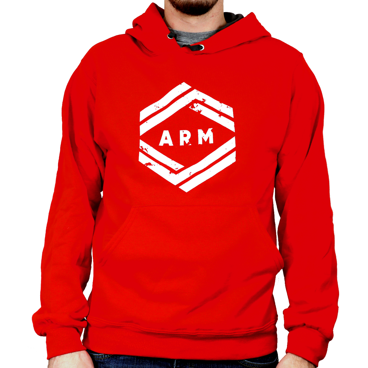 arm sweat shirts red