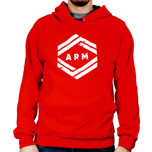 arm sweat shirts red