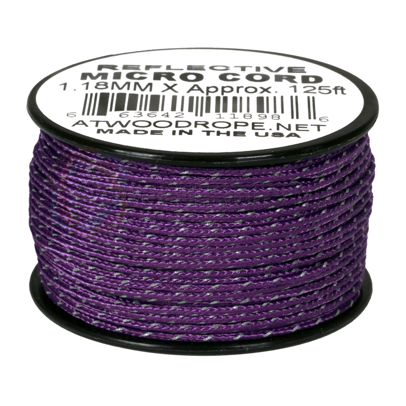 1.18mm x 125ft reflective purple micro cord