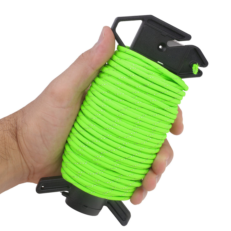 Ready Rope™ Reflective 550 Paracord Neon Green Hand