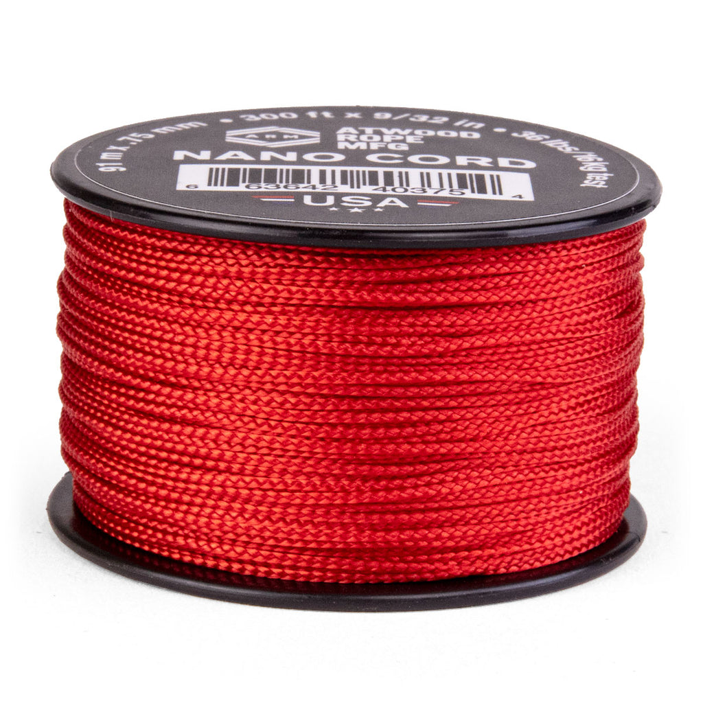 Nano Cord Red Made in the USA Polyester/Nylon (300 FT.)