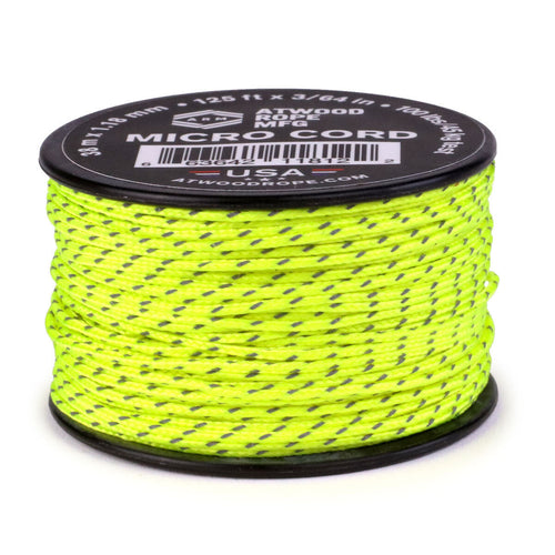 1.18mm x 125ft reflective neon yellow micro cord