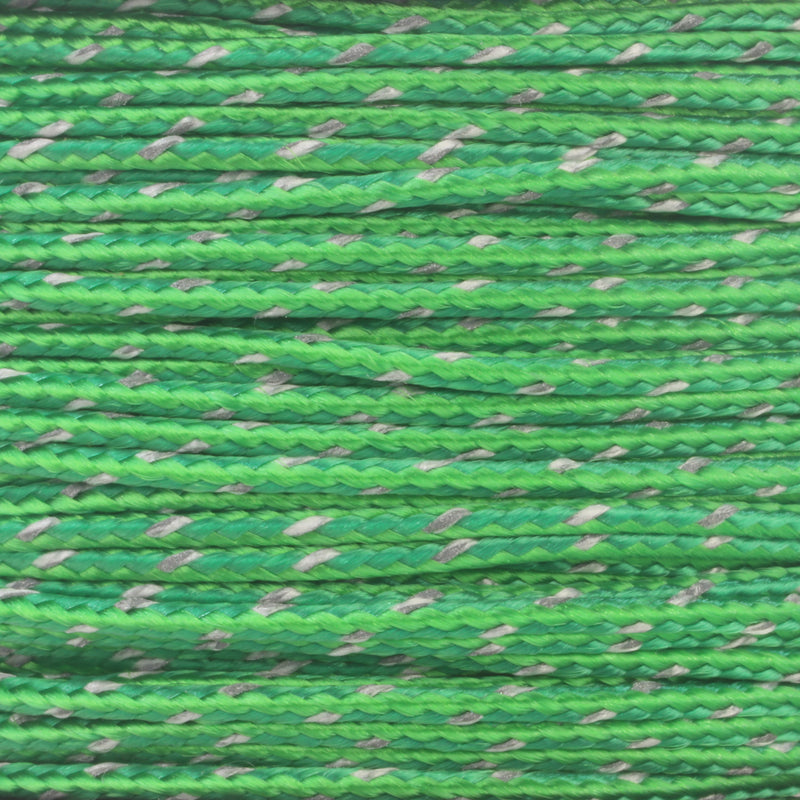Reflective Micro Cord Green 125ft Closeup