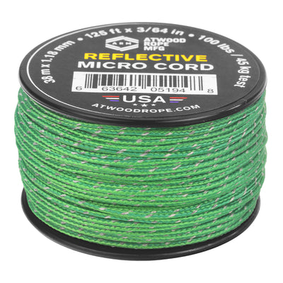 Reflective Micro Cord Green 125ft