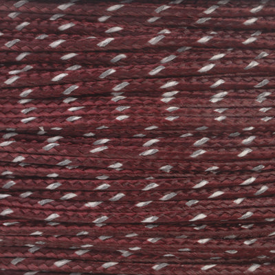 Reflective Micro Cord Maroon 125ft Closeup