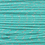 Reflective Micro Cord Teal 125ft Closeup