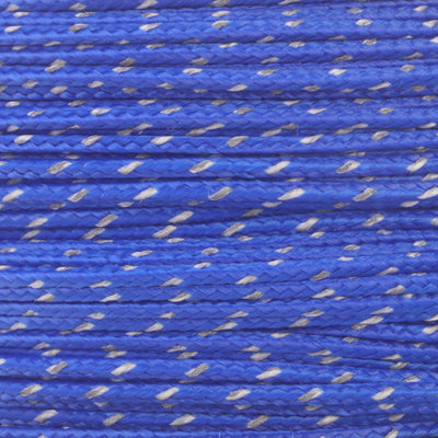 Reflective micro cord ultramarine blue 125ft closeup