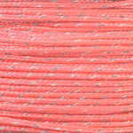 Reflective Micro Cord Pink 125ft Closeup