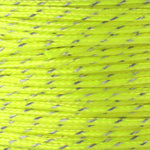 micro cord reflective neon yellow Closeup