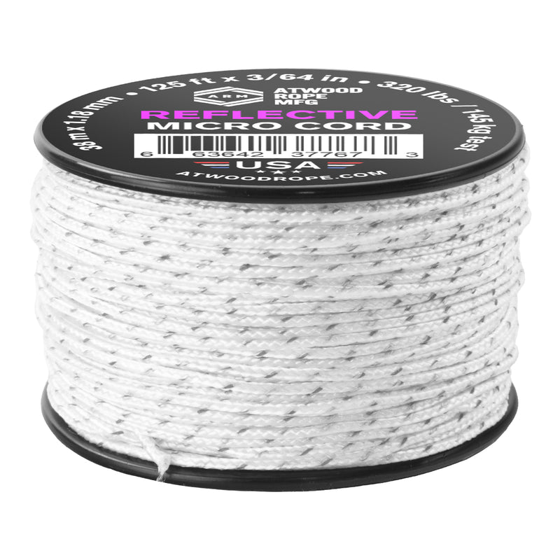 Micro Cord Reflective White