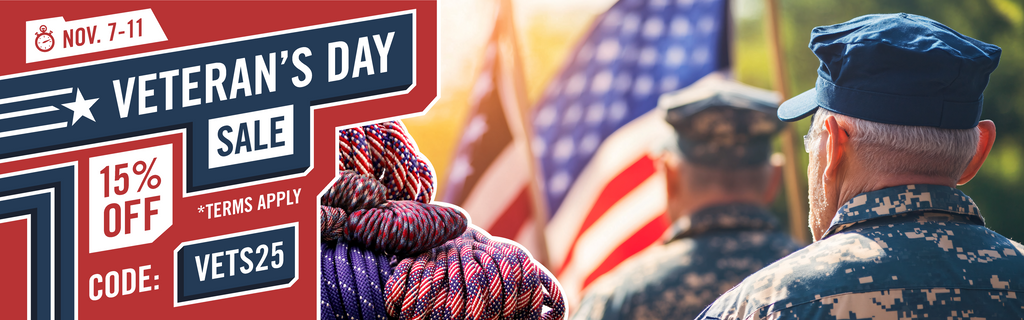 Veteran's Dale Sale Weekend 2025 use VETS25 for fifteen percent off anything not already on sale